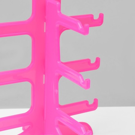 Glass stands 3 places, 16 × 14.5 × 20, pink color-3