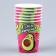 A set of paper utensils disposable avocado ”: 6 plates, 1 garland, 6 glasses