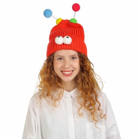 Carnival hat "Eye-player" with horns pr 56-58, red color-1