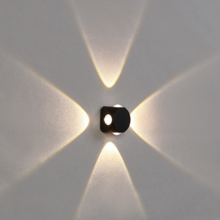 Facade lamp “Cube”, FSD-064, 4 watts, 3000k, 2 rays, IP65, 220 V, plastic, black-3