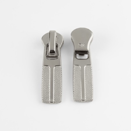 Automatic lock for metal zippers, No. 5, 10 pcs, Nickel color-1