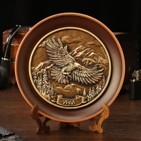Souvenir "eagle", ceramics, gypsum, d = 16 cm