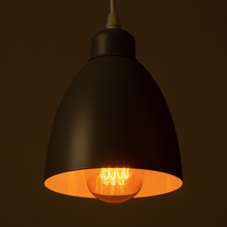 Lamp Bayerlux suspension Bayerlux "oval" 1x40W E27 gray 14x14x18-98 cm-3