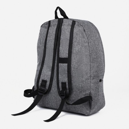 Young backpack from textiles on lightning, 3 pockets, color gray color-3