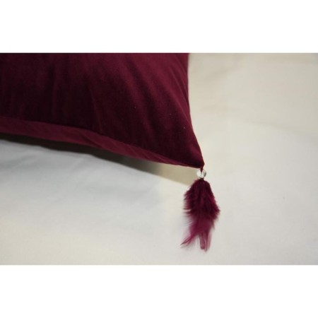 Pillowcase "Jasmine", size 45x45 cm, burgundy color-2