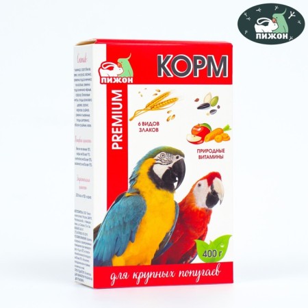 Feed "Pijon premium" for large parrots, 400 g
