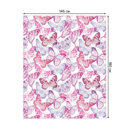 The tablecloth “Bright butterflies”, rectangular, Saten, size 145x180 cm-1