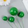 Decor for creativity "Green balls" d = 2; 3; 3.5 and 4 cm set 20 pcs