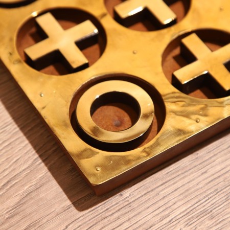 Game desktop "Cross-cuts" 18x18 cm, manpower, brass-2