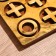 Game desktop "Cross-cuts" 18x18 cm, manpower, brass