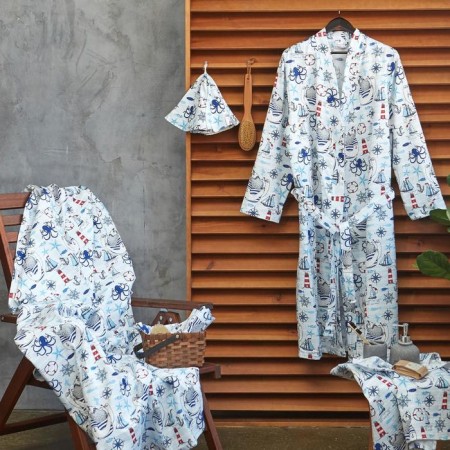Male Ethel Captain's robe 3/4, size 54-56, waffle 200g/m2, 100% cotton-7