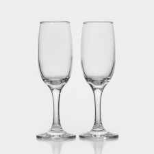 A set of glass glasses for champagne Bistro, 190 ml, 2 pcs