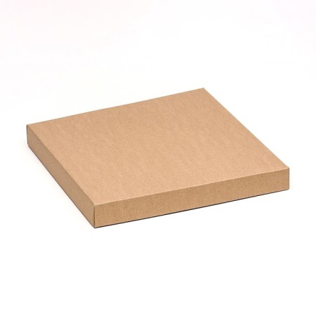 A cover for a national box, for large bouquets, trapezoid, brown, 27 x 38 x 42 cm