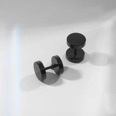 Piercing in the ear (plag) "Tunnel", d = 8 mm, black color-1