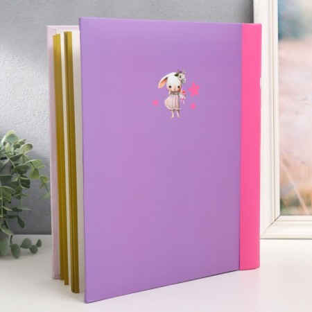 Photo album on 20 magnetic sheets 23x28 cm, int. spiral "Mice and Bunny" rabbit-1