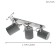 Villabate lamp, 3x10W E27, Nickel color