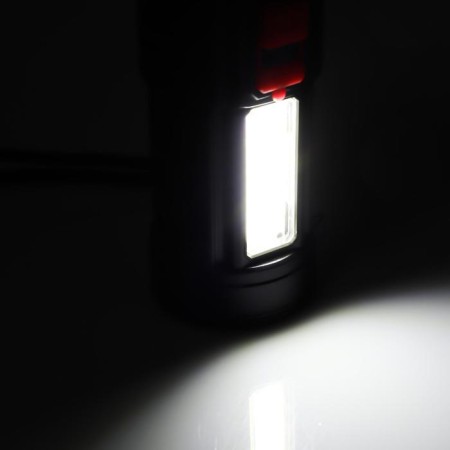 Manual battery flashlight, 3 W+3 W, 1200 mAh, COB, charge indicator-4