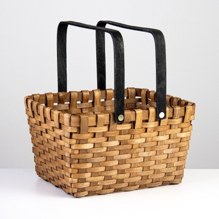 Wicker basket (sequoia), 28x23xh16/31 cm, 1 pc., Brown