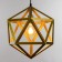 Lamp 2623/1 E27 40W gold 35x35x35-135 cm