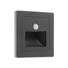 Built -in lamp, for the stairs, engine sensor, 1.5 watts, 60 lm, 3000k, 220V, silver.