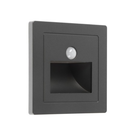 Built -in lamp, for the stairs, engine sensor, 1.5 watts, 60 lm, 3000k, 220V, silver.