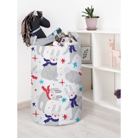 Basket for toys "Party hares, size 40x60 cm