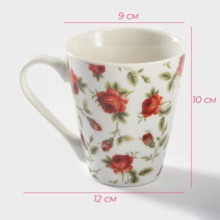 Porcelain shade mug "Flower print", 260 ml-2