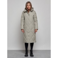 Coat insulated winter female, size 50, green color