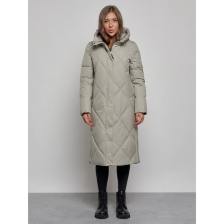 Coat insulated winter female, size 50, green color