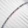 Bracelet "ice" 1 row, rainbow color in silver, 7 cm