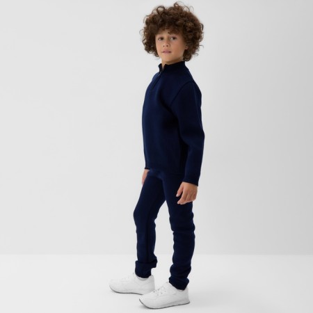 Costume (sweater and trousers) children's minku, dark blue color, height 140 cm-9