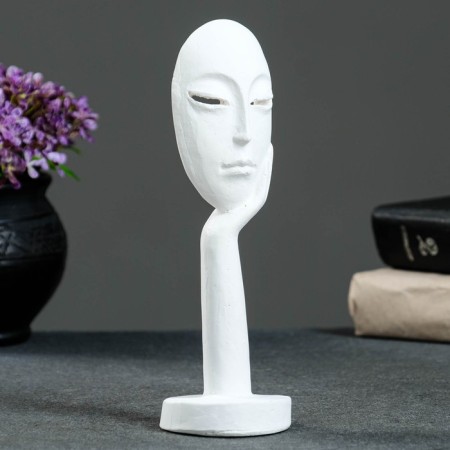 Figure "Mask in the hands" White 20cm