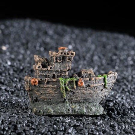 Aquarium decor "Small ship", 7.5 x 5.3 x 2.5 cm-1