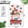Interactive postcard "Happy New Year", machine, 12 x 18 cm, new year