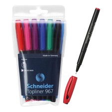 A set of capillary pens 6 colors, 0.4 mm, Schneider 