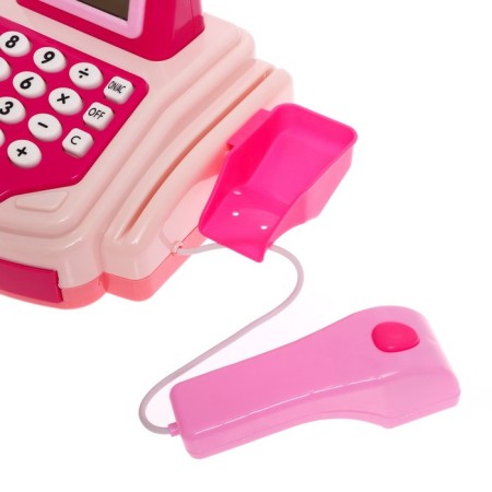 Cashier "Cool shop" with a scanner, basket and accessories-4