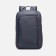 A backpack, a lightning department, an outer pocket, an attach to a suitcase, the color is blue