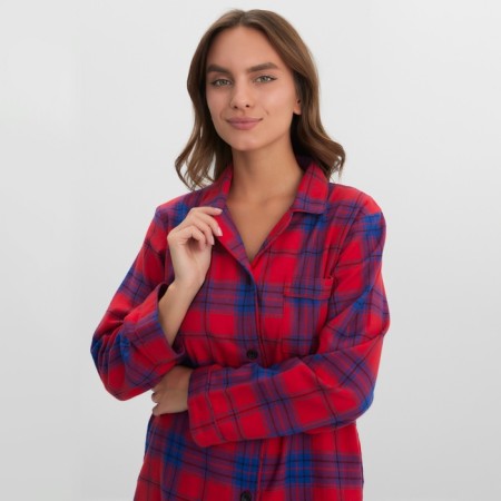 Пижама женская из фланели (рубашка и брюки) KAFTAN р.52-54-1