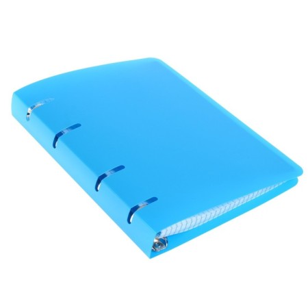 Notebook on rings A5 80 sheets in Calligrata cage is blue, plastic cover, offset unit-5