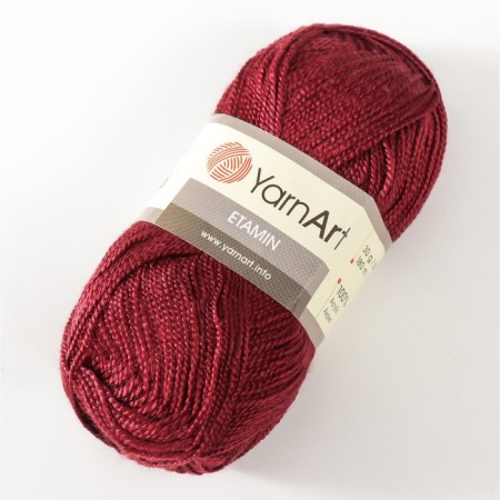 Yarn "etamin" 100% acrylic 180m/30g (435 burgundy)-1