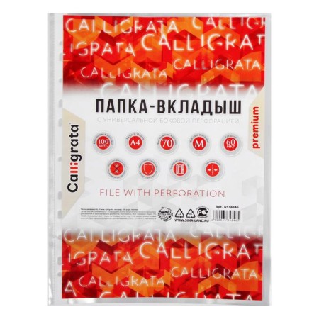A4, 60 μm, calligrata, dense, matte, vertical, 100 pieces-2