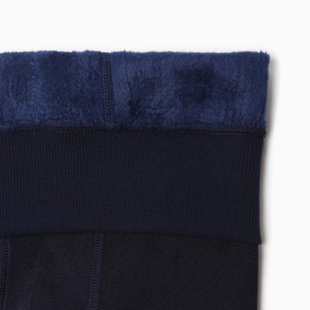 Microfiber leggings with fleece inside 600 den, dark blue color, size 1-3-3