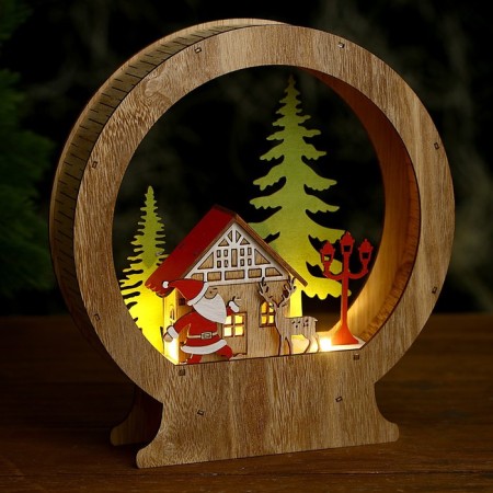 Decor with backlight "New Year's fairy tale" 22.5 × 21 × 5 cm-3