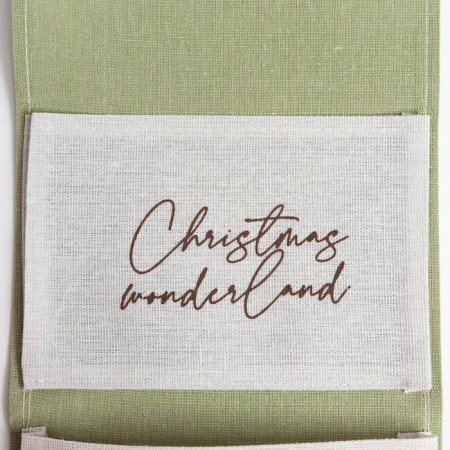 Textile pocket "Christmas" 2 departments, 20x41 cm-3