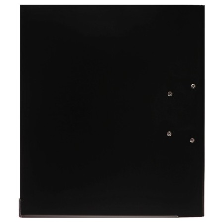 A4, 50 mm, calligrata registrar folder, PVC, embossing "lins", metal edging, pocket for a spine, assembled, black mix-6