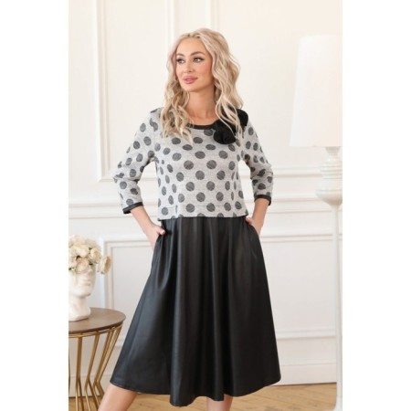 Women's dress, size 42, gray color-11