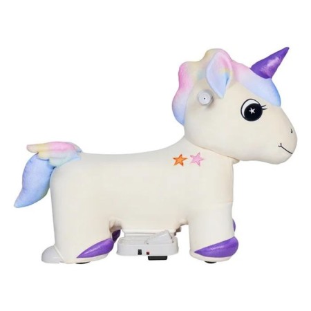 Children's electric car Farfello "Unicorn", beige color-2