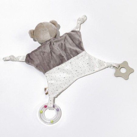 Toy - comforter "Gray bear", rattle, eruption, crumb I-7
