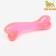 Chewing toy "Classic bone", transparent, PVC, 12.3 cm, red