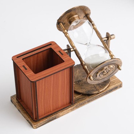 Sanding clock "Selin", souvenir, organizer for the office, 15.5 x 6.4 x 12 cm-3